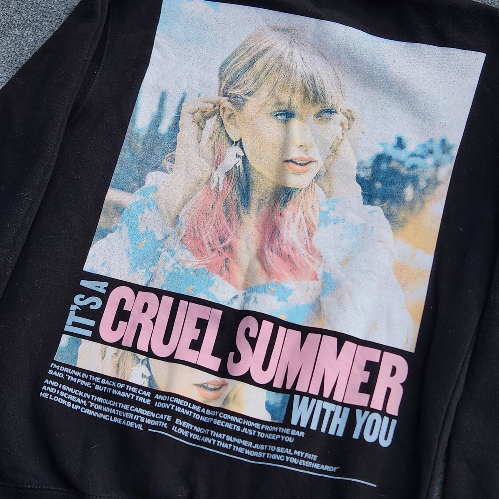 TAYLOR SWIFT Lover CRUEL SUMMER black Crewneck Sweatshirt unbreakable heaven S